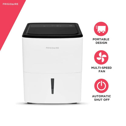 Frigidaire 22 Pint Dehumidifier. 1,500 Square Foot Coverage. Ideal for Small Rooms. 1.7 Gallon Bucket Capacity. Continuous Drain Option