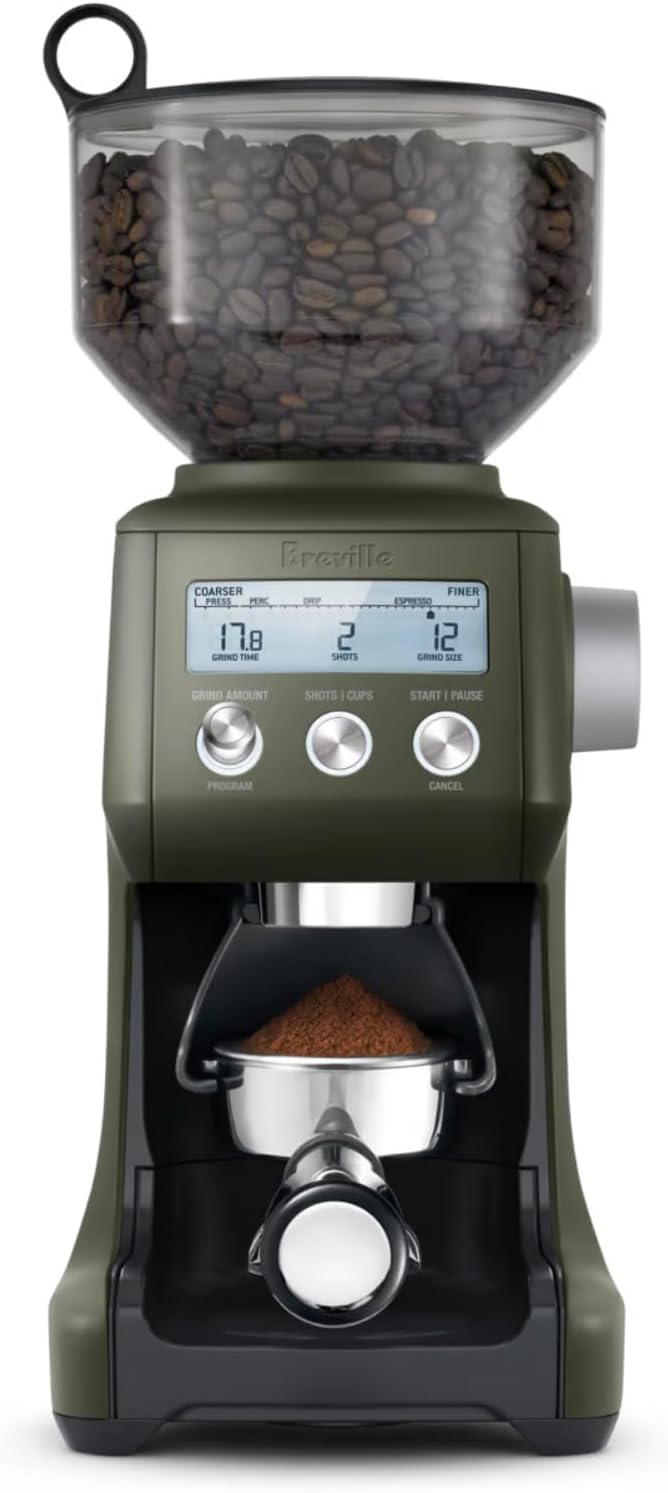 Breville BCG820OLT Smart Grinder Pro for Coffee and Espresso, Olive Tapenade