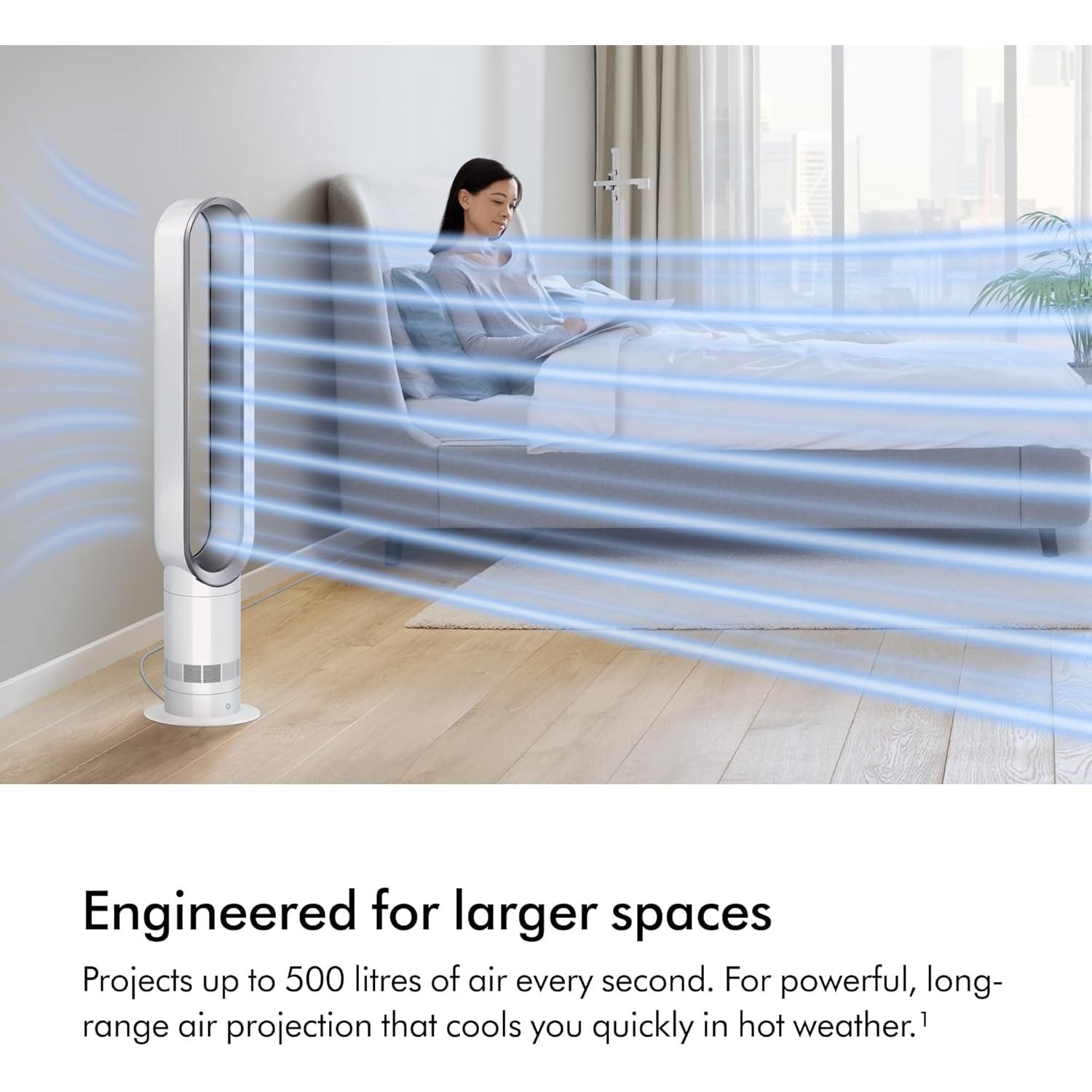 Dyson AM07 Bladeless Tower Fan, 65W Air Multiplier - White