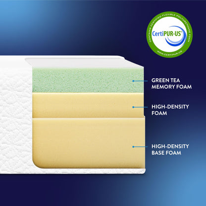 Best Price Mattress 14 Inch Cal King Mattress Bed-In-A-Box, Green Tea Memory Foam, White