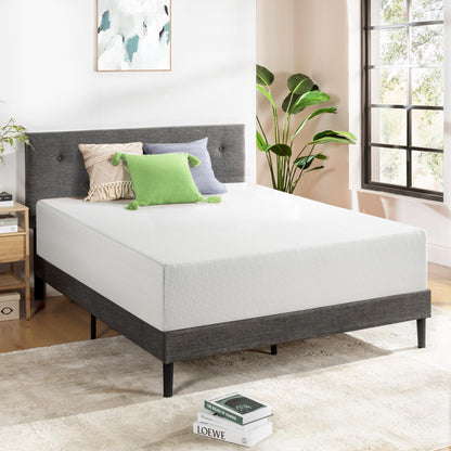 Best Price Mattress 14 Inch Cal King Mattress Bed-In-A-Box, Green Tea Memory Foam, White