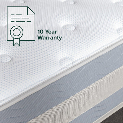 Zinus 12 Inch Green Tea Cooling Gel Memory Foam Hybrid Mattress / Pocket Innersprings for Motion Isolation, Queen