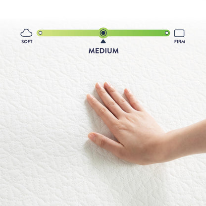 Best Price Mattress 14 Inch Cal King Mattress Bed-In-A-Box, Green Tea Memory Foam, White