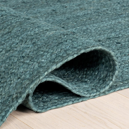 Nuloom Rigo Handmade, Hunter Green, 8'6"x11'6", Hand Woven, Farmhouse, Jute, Soft and Textured, High Traffic, Stain Resistant, Easy Clean, Durable Area Rug for Bedroom, Living Room, Dining, Den, Foyer