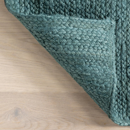 Nuloom Rigo Handmade, Hunter Green, 8'6"x11'6", Hand Woven, Farmhouse, Jute, Soft and Textured, High Traffic, Stain Resistant, Easy Clean, Durable Area Rug for Bedroom, Living Room, Dining, Den, Foyer