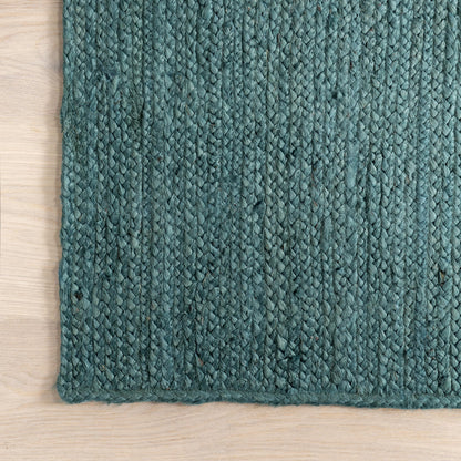 Nuloom Rigo Handmade, Hunter Green, 8'6"x11'6", Hand Woven, Farmhouse, Jute, Soft and Textured, High Traffic, Stain Resistant, Easy Clean, Durable Area Rug for Bedroom, Living Room, Dining, Den, Foyer