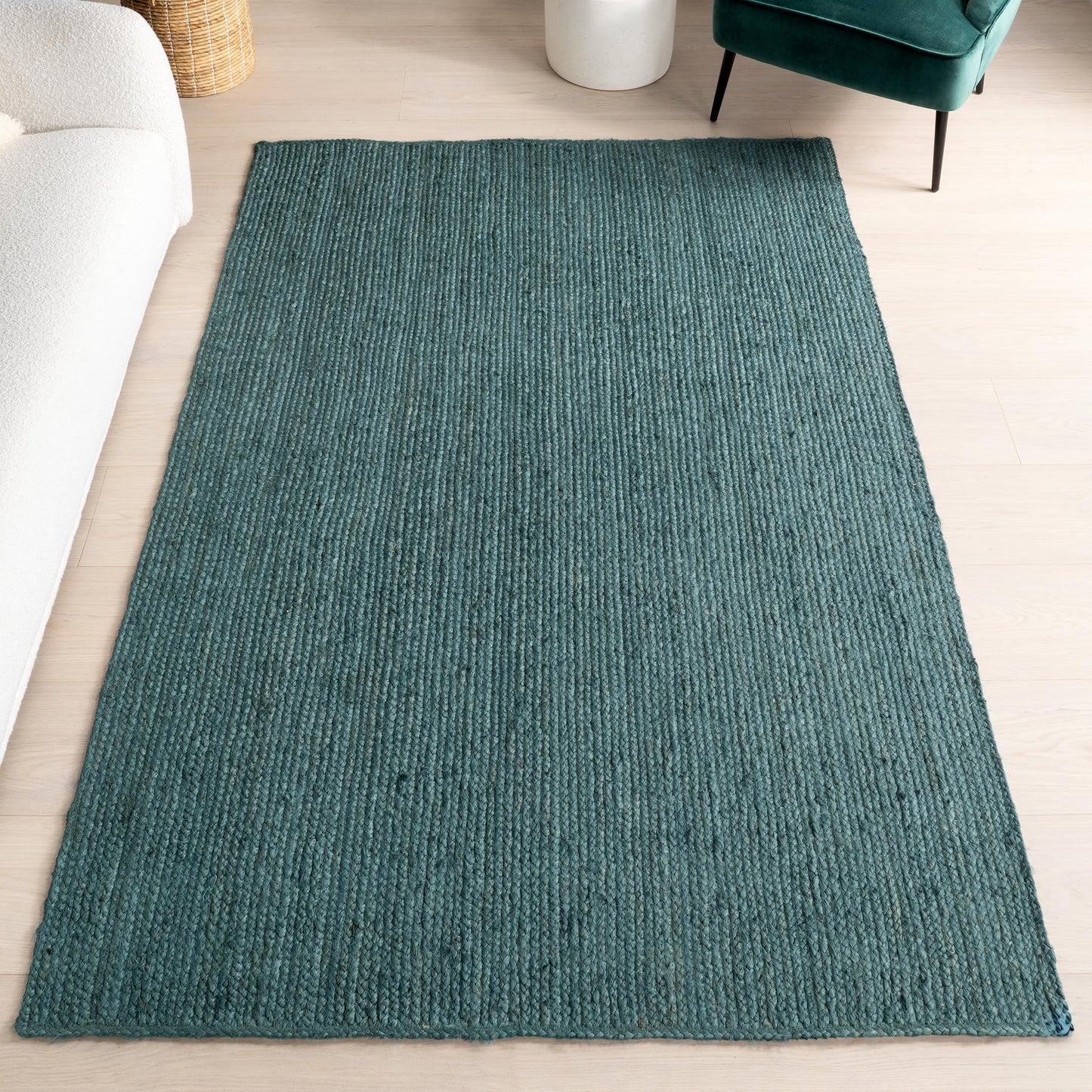 Nuloom Rigo Handmade, Hunter Green, 8'6"x11'6", Hand Woven, Farmhouse, Jute, Soft and Textured, High Traffic, Stain Resistant, Easy Clean, Durable Area Rug for Bedroom, Living Room, Dining, Den, Foyer