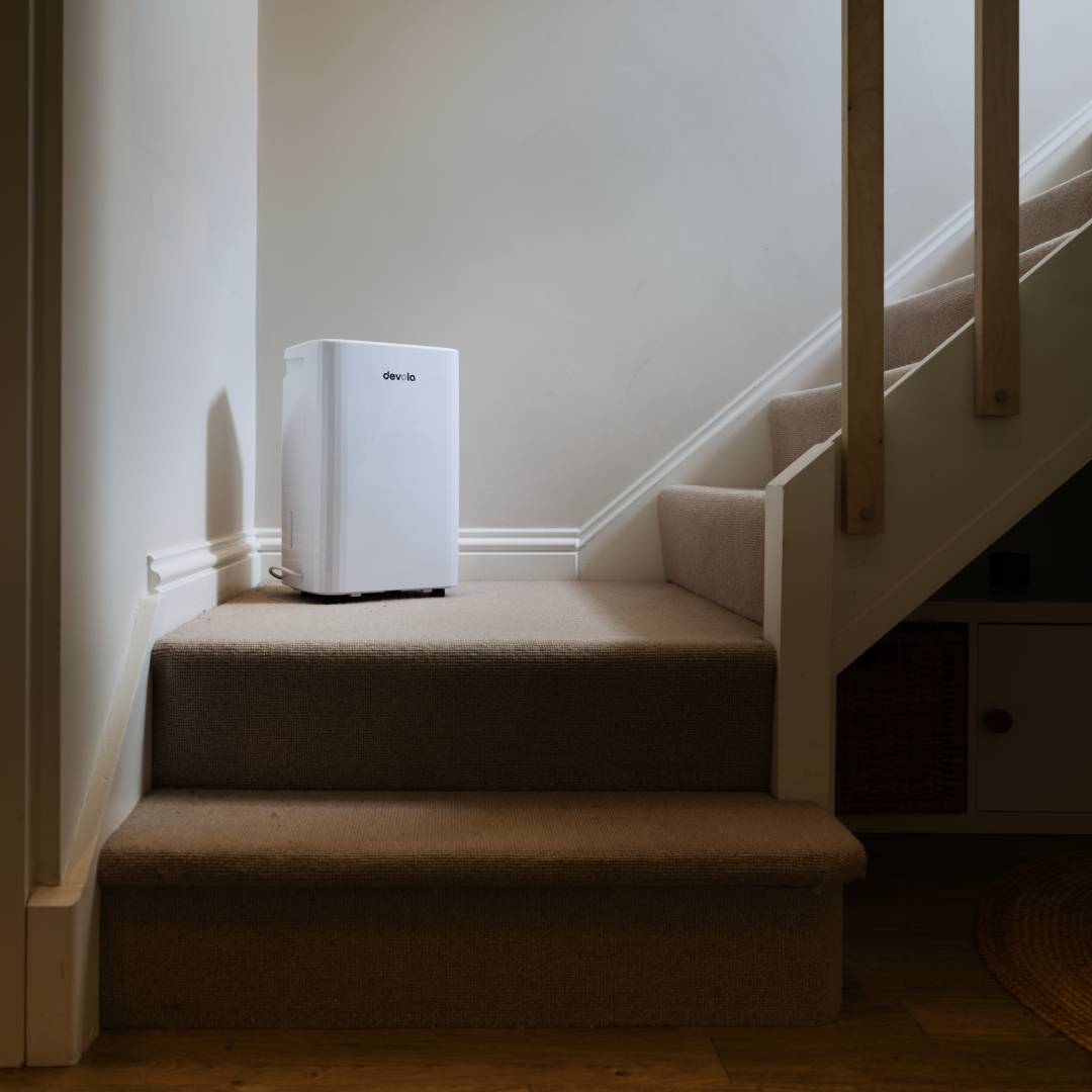 Devola 12L Platinum Compressor Dehumidifier & Air Purifier with HEPA Filter, White - DVH12L
