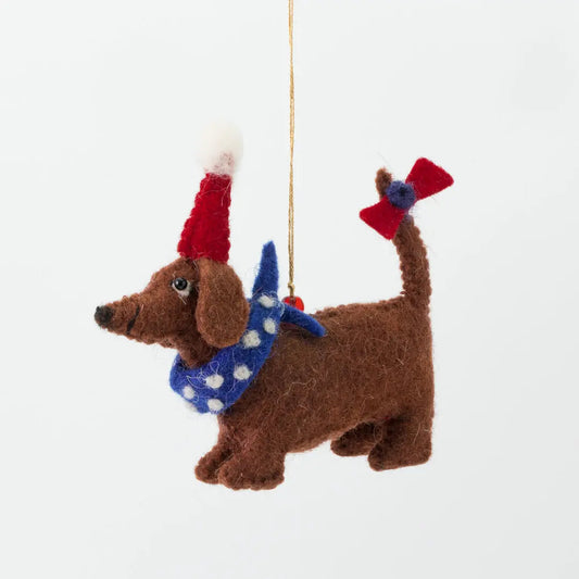 Dasher Party Dachshund Decoration (Set of 4)