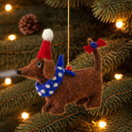 Dasher Party Dachshund Decoration (Set of 4)