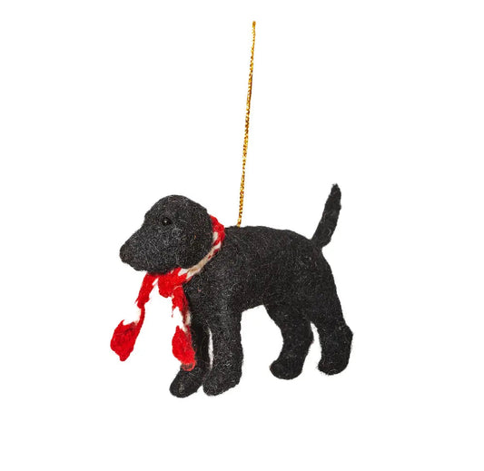 Gunner the Black Lab Decoration (Set of 4)